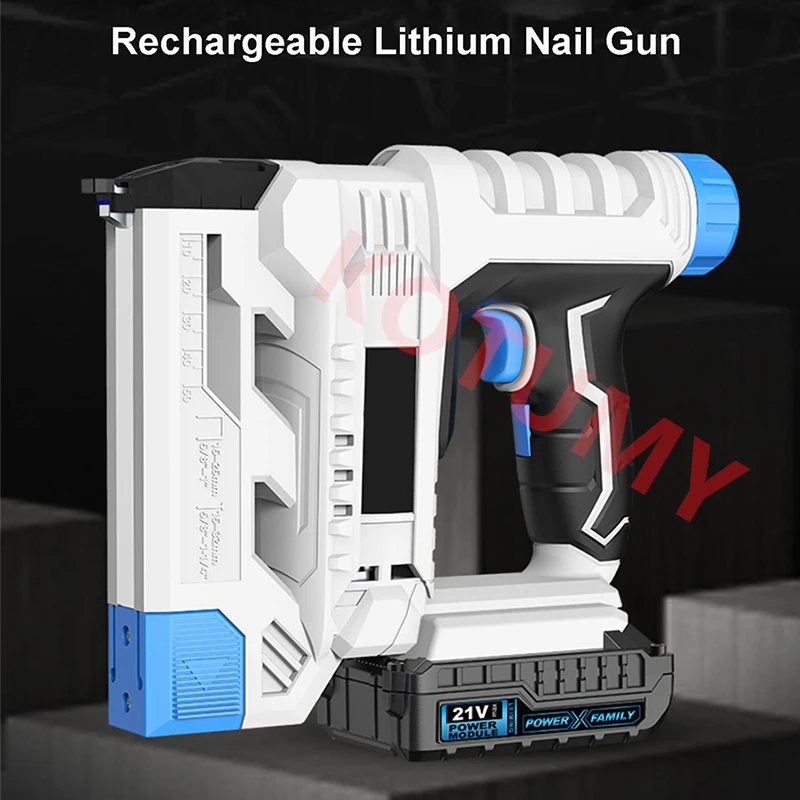 21V Rechargeable Electric Nail Gun Nail Shooter Straight Door Nail Code Nail Air Nails F30 Lithium Battery Nail Gun Nailer