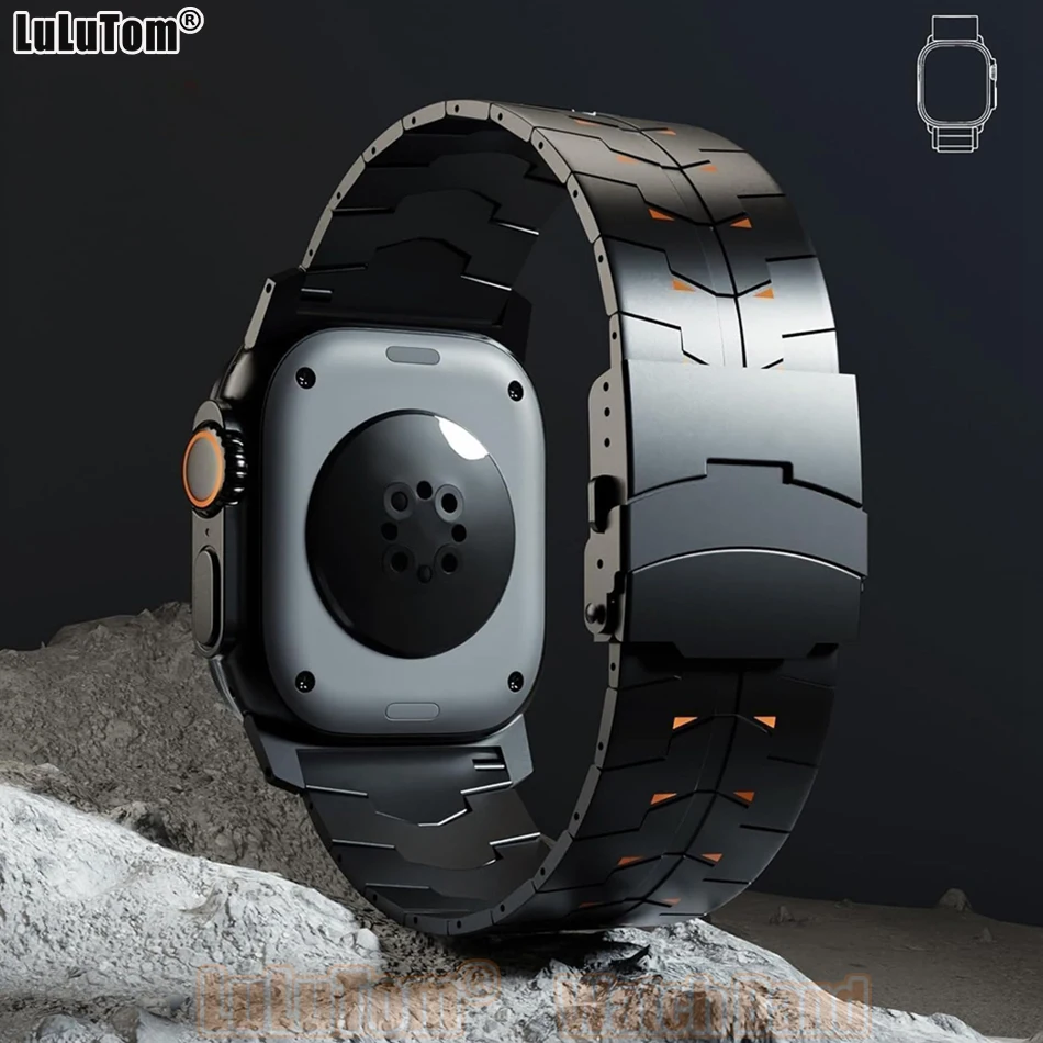 

Titanium Watch Bands for Apple Watch Ultra 3/2/1 Ultra 49mm Series 11 10 46/45/44/42 mm SE 9 8 7 6 5 4 Lightweight Strap for Men
