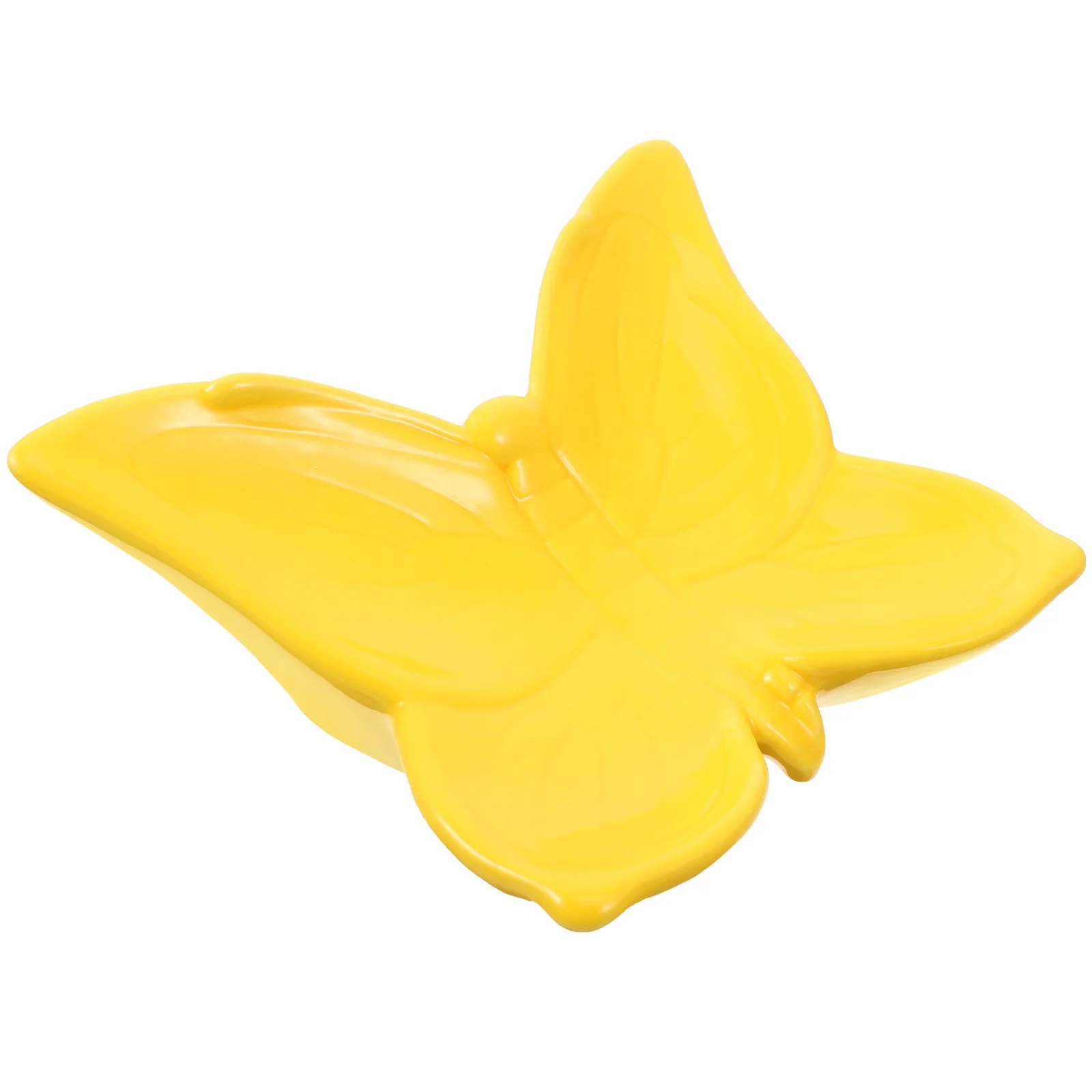 

Butterfly Shaped Dish Shower Soap Holder Bathroom Plate Ceramic Tray Kitchen Unique Draining