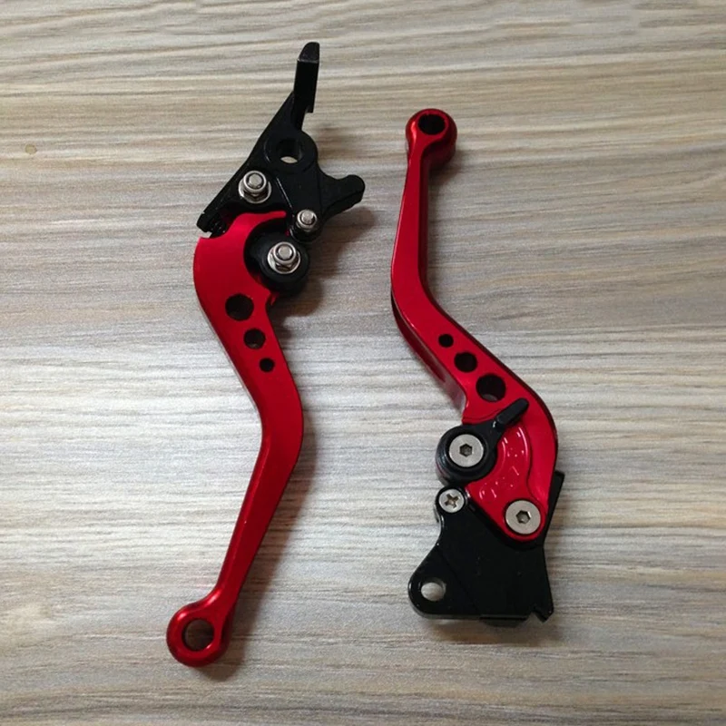 Moped Motorcycle Accessories Modified Brake Handle Horn Adjustable Hand Lever Gy6 Suitable For Imitation Wisp Fire Eagle Red