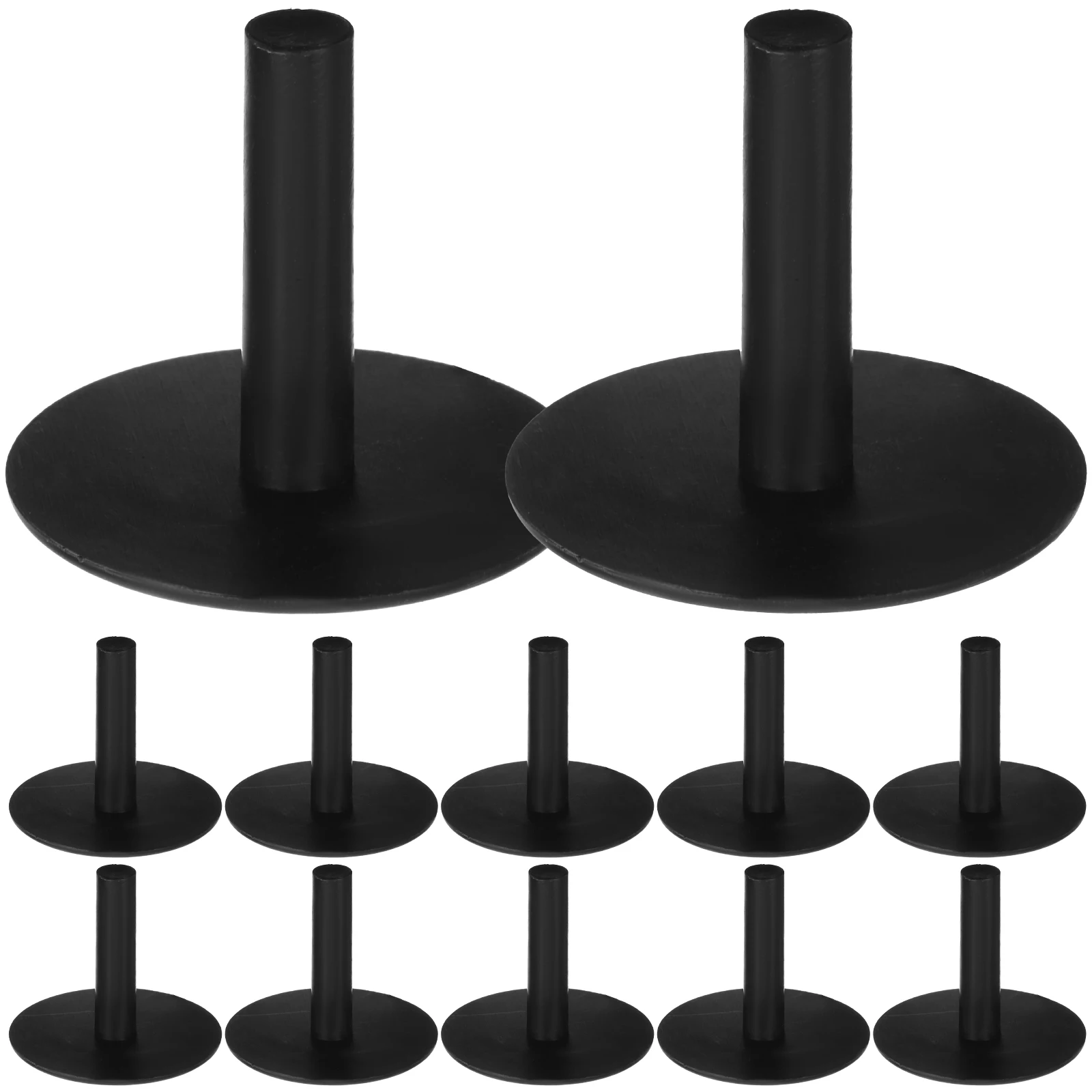 

20pcs Rubber Stand Holder Black 0.45cm Dashboard Car Duck Holder Car Decor Storage Rack Plastic Decor Stand Toy
