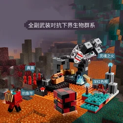 2024 New Product Block World 21185 Lower World Fortress Series Hell Dungeon Assembly Boys Toys