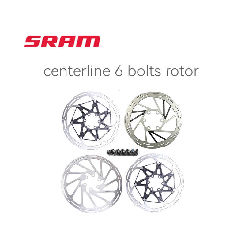 SRAM New CenterLine Disc Brake Rotor 6 BOLTS 200mm 180mm 160mm 140mm 4/6/7/8 inch PaceLine Six Nails Oil Brake Pads with Screws