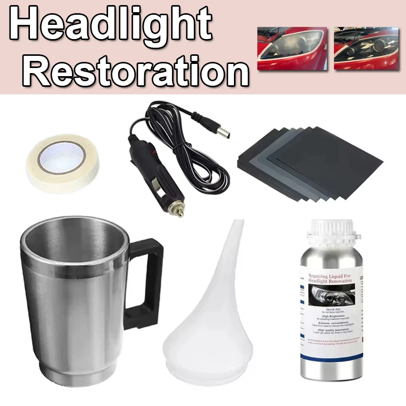 Car Headlight Repair Liquid Car Headlamp Renovation Restoration Cleaning Car Headlight Liquid Polymer Polish Auto Part Headlight