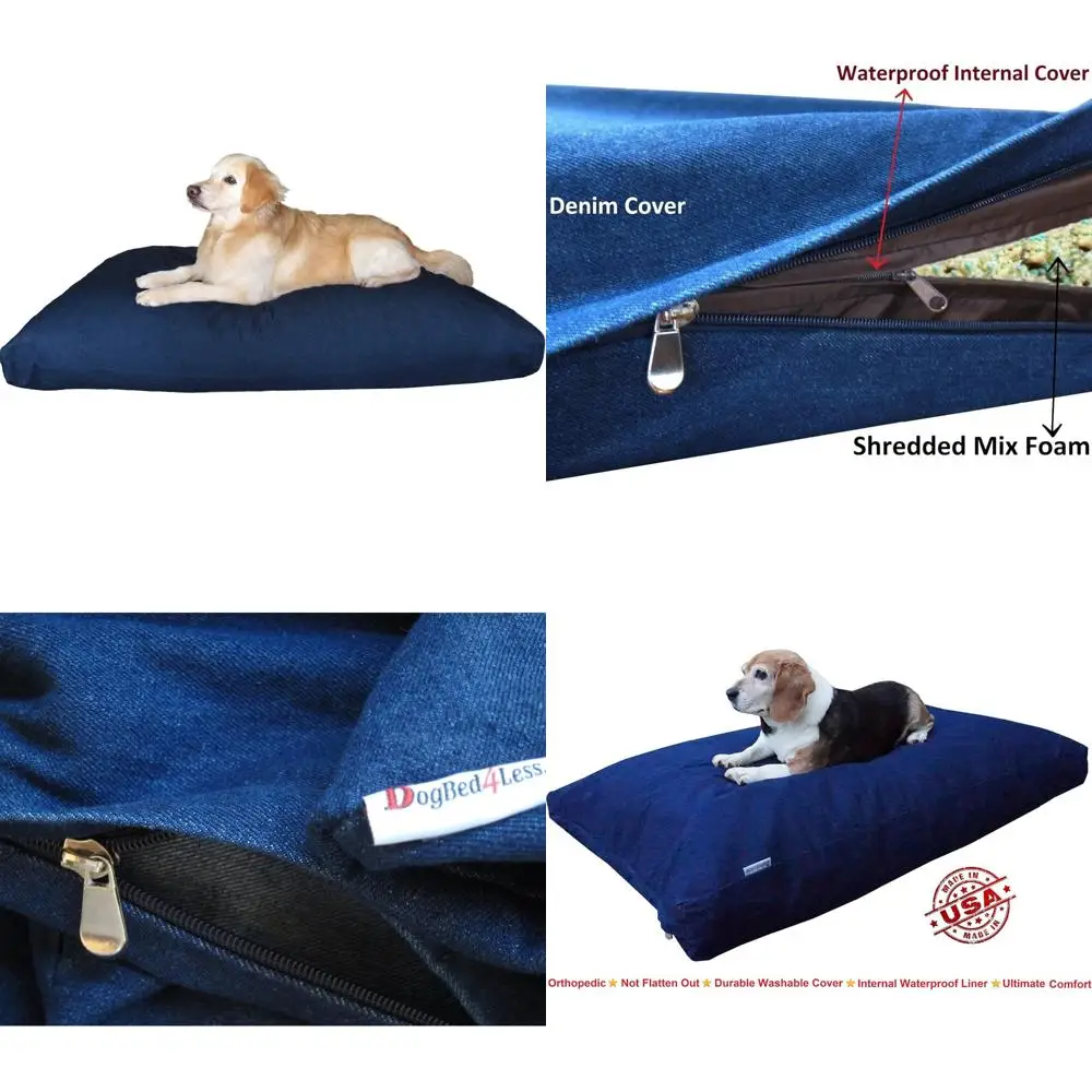 

Ортопедическая кровать для собак из пены с эффектом памяти xxl для больших собак с водонепроницаемым внутренним и моющимся чехлом