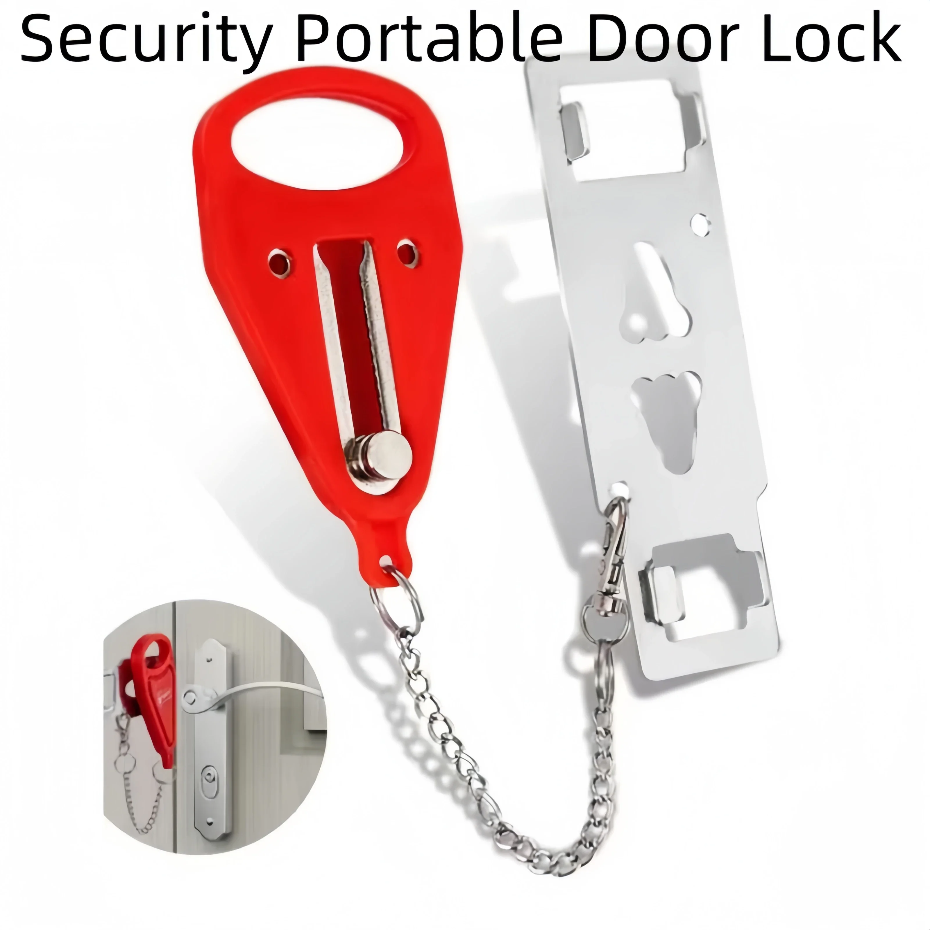 Door Stopper Anti-theft Lock Portable Lock Travel Safety Door Stopper Anti-breaking Door Security Doors Hotel Hardware Home