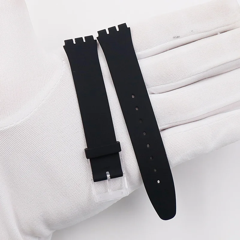 16mm mannen rubberen horlogeband compatibel voor Swatch Cicada's Wing SFK397 SFK360 SFK361 horlogeband vrouwen siliconen sport polsband