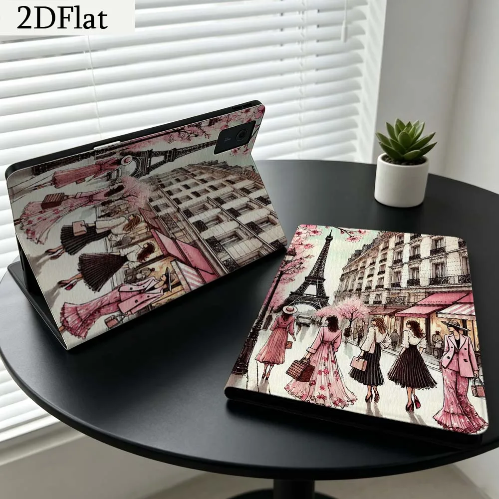 Paris Street Spring Fashion For Lenovo Xiaoxin Pad Pro Tab K11 K10 Y900 3rd Y700 P11 P12 11.5 12.7 8.8 Inch Tablet Case Gift