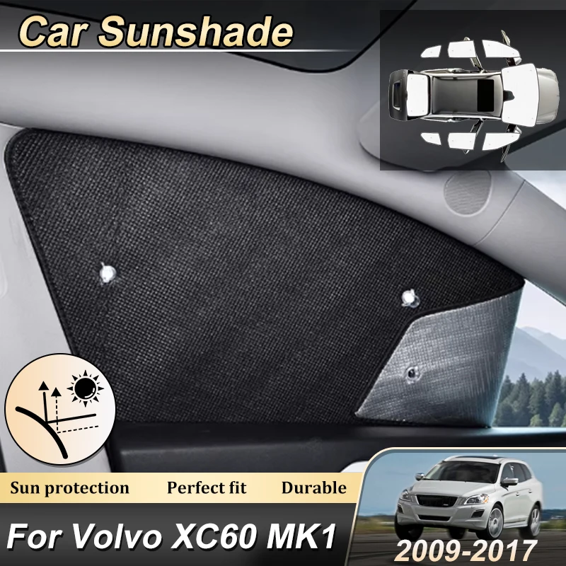 

Для Volvo XC60 MK1 2009-2017 (2010, 2011, 2012, 2013, 2014, 2015) — Защитные накладки на боковые окна от УФ-излучения, аксессуары для автомобиля