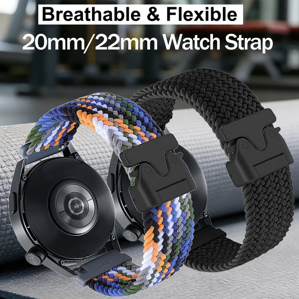 Geflochtenes Nylonarmband für Garmin Forerunner 965 570 265 165 Vivoactive 6 5 Active Parachute Buckle Uhrenarmband Garmin Venu 4 3 2 Sq