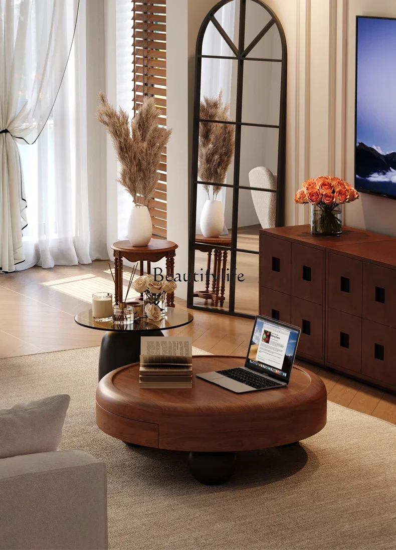 

56Medieval small apartment living room household light luxury high-end Italian coffee table