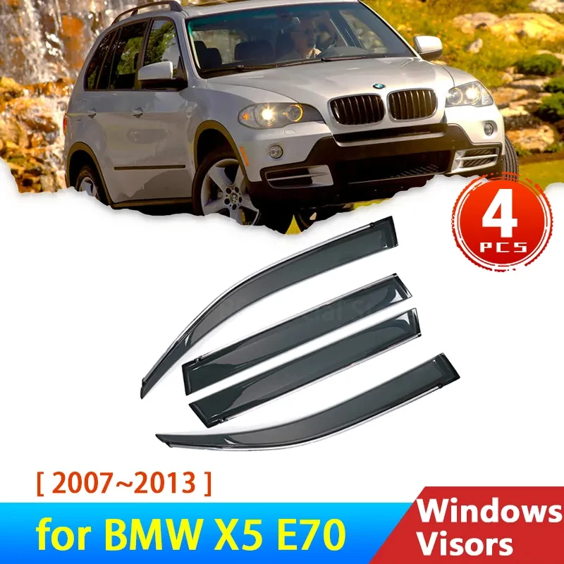 

Windshield For BMW X5 E70 2007~2013 5-door SUV Accessories Deflectors Car Window Visors Trim Rain Eyebrow Guards 2008 2012 2011