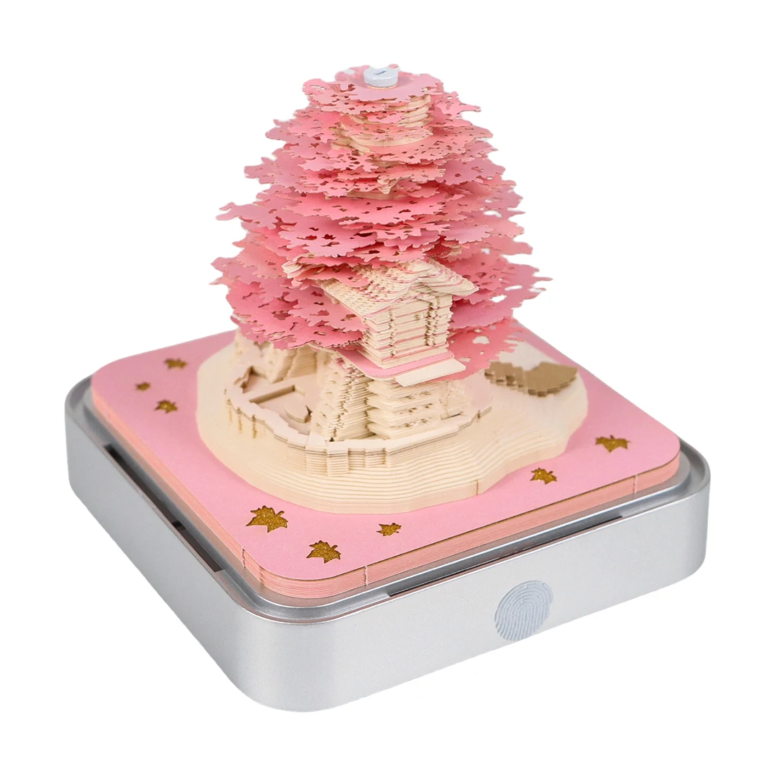 Omoshiroi Block 3D Notepad Sakura Treehouse 3D Calendar2027 3D Memo Pad Block Notepad Office Paper Notes Christmas Birthday Gift