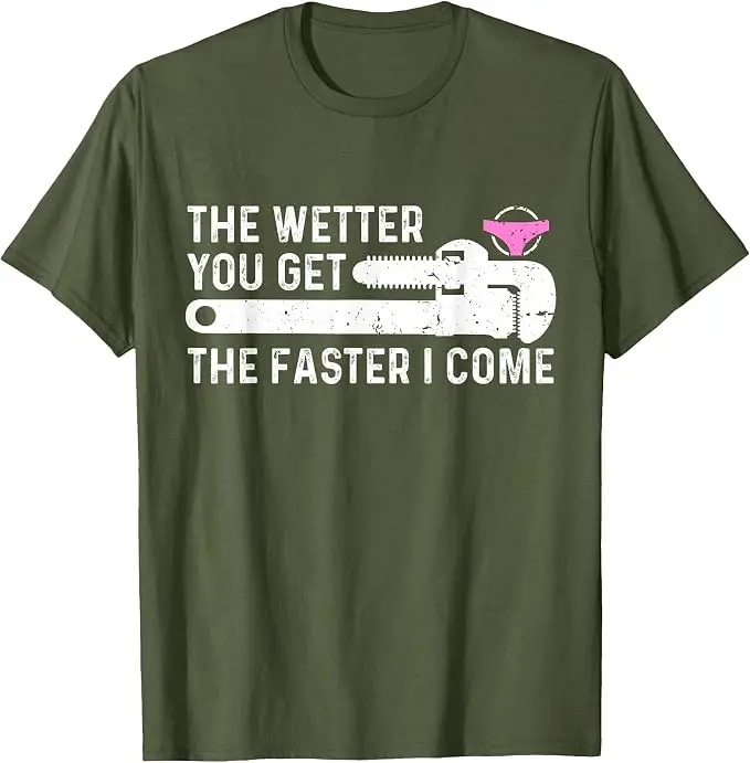 Das Wetter, das du bekommst, lustiges Klempner-T-Shirt, professionelles Klempner-T-Shirt, Y2k Herrenmode, Running Joke Saying Tee, Persönlichkeits-Oberteil mit Schriftzug – Detail 6