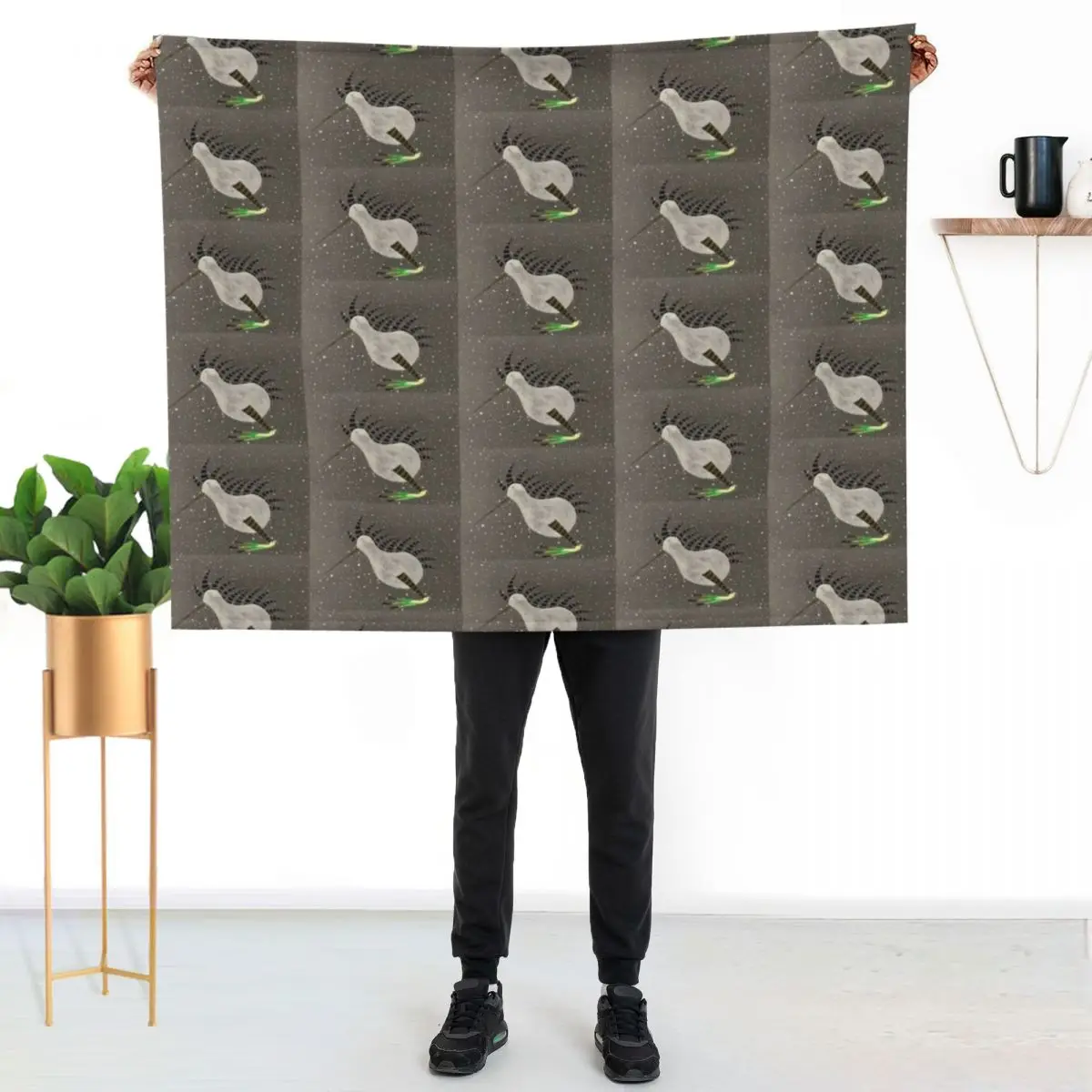 

Kiwi in Space Throw Blanket Durable Warm Blanket for Daily Home Use