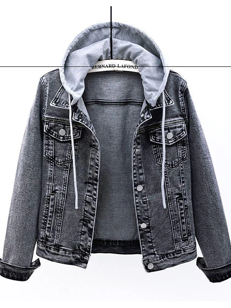 Fleece Warm Winter Jean Jacket Female Pockets Button Soft Hooded Warm Outerwear Fashion Slim Denim Coats For Women