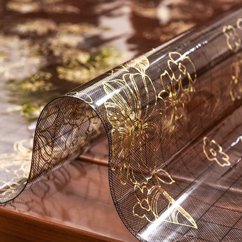 Soft Glass PVC Table Mat Waterproof And Oil-Proof Tablecloth No-Wash Coffee Table Mat Dining Table Cloth Desk Cover Protector