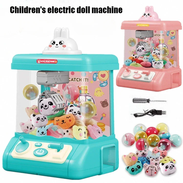 Children's Electric Toy Clamp Doll Machine Cartoon Pinch Doll Twist  Game Machine Interactive Toys Boy Girls Sporting Facilities