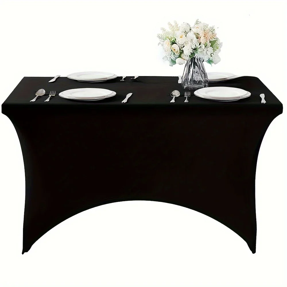 1pc Spandex Tablecloth, Suitable for Parties, Banquets, Weddings and Events, Outdoor Patio Furniture Set, 4ft/6 Ft/8 Ft