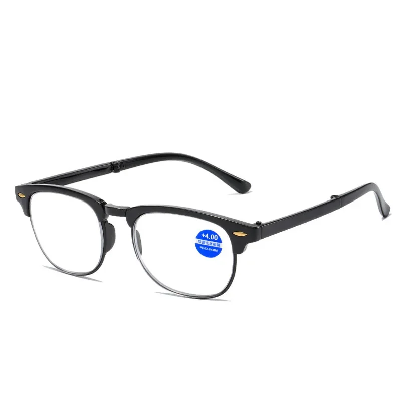 High Quality HD Lens Reading Glasses for Men Women Fashion Half Frame Presbyopia with Glasses Box Classical Folding Eyeglasses