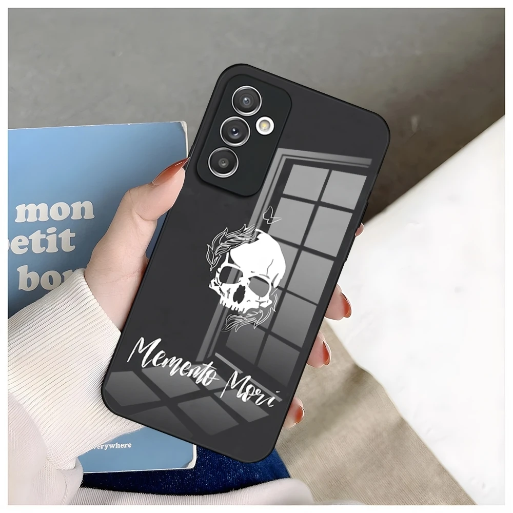 Memento Mori Phone Case For Samsung S24 Ultra S23 S22 S20 Fe S21 Plus Galaxy A54 A34 A24 A53 A13 A16 Glass Cover image 6