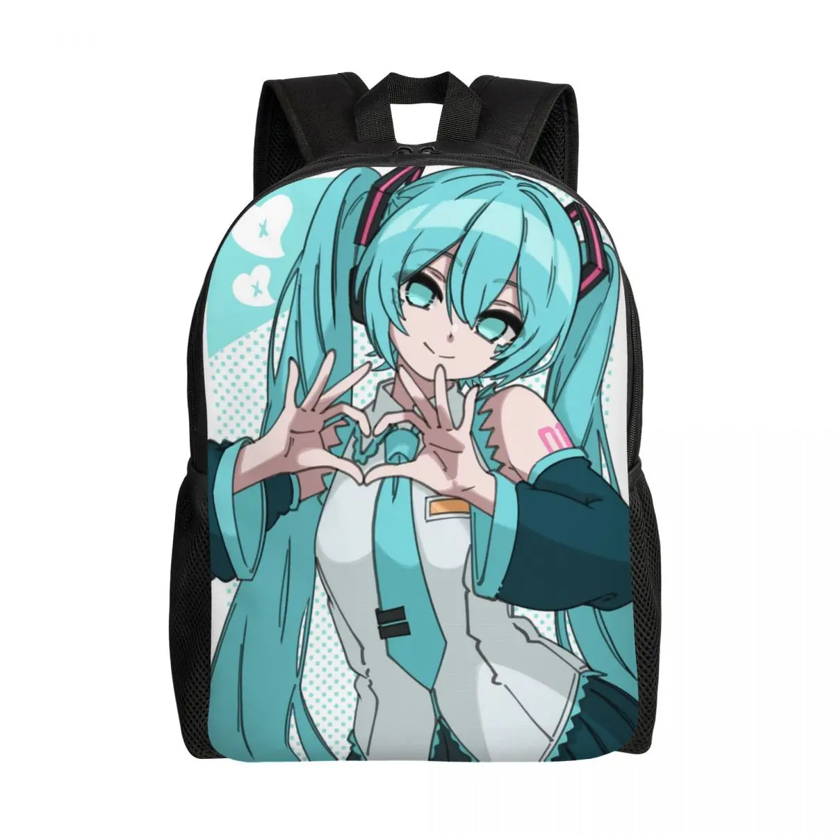 

Custom Hatsuned Mikues Cartoon Laptop Backpack Women Men Fashion Bookbag for College School Student Voice Anime Bag