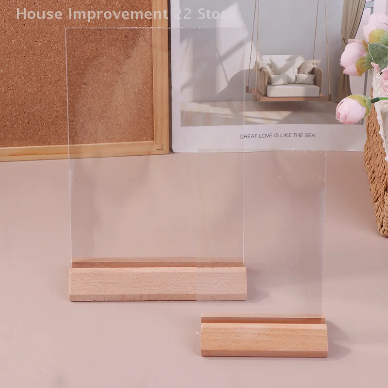 Soporte de letrero acrílico para mesa A4/A5/A6, marcos de fotos transparentes de doble cara, soporte de letrero, menú, tarjetas de exhibición de recetas, letrero