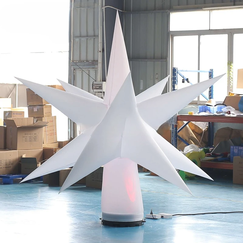 

Ground Decoration Inflatable Star Lighting Inflatable Star Balloon With Air Blower For Event Stage Party Holiday Decor