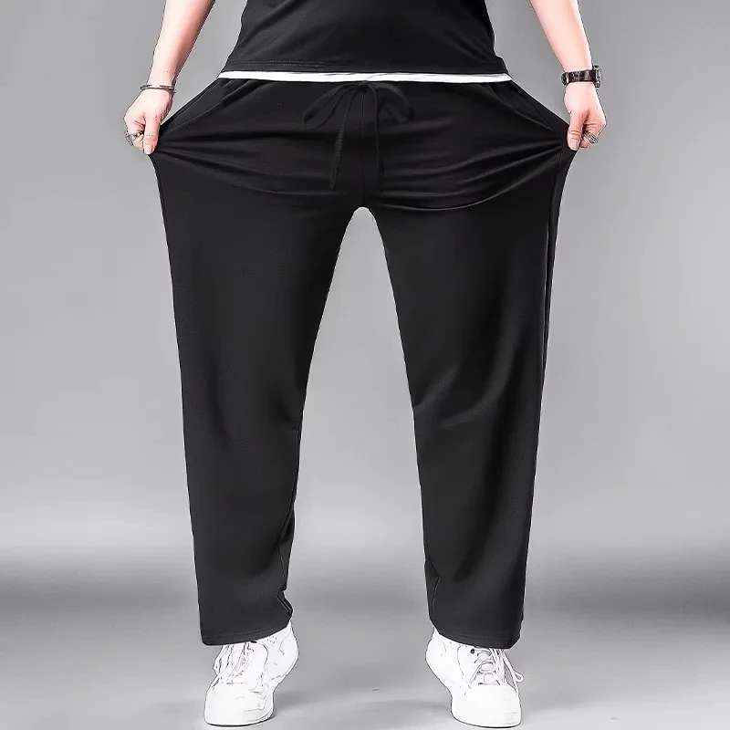 Plus Size Men Black Long Pants Autumn Winter Sport Casual Pants 4XL 5XL 6XL 7XL 100-200kg Loose Trousers Big Size Men Clothing view 3