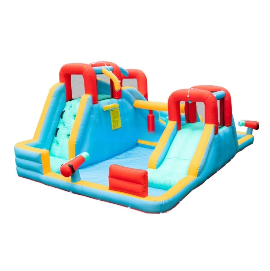 

Waimar Double Slides Bounce House Wet Dry Combo Inflatable Trampoline Funny Bouncy Castle Christmas Gift