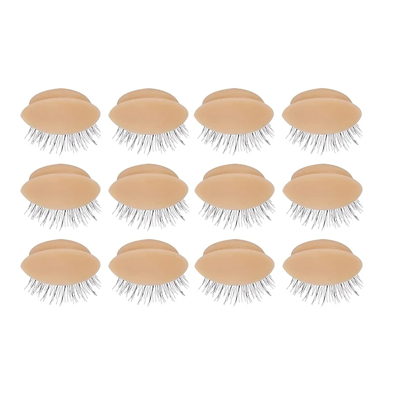 Replacement Eyelids For Eyelash Mannequin Head, Removable Eyelid With Eyelashes Extension Training Lash Mannequin Head