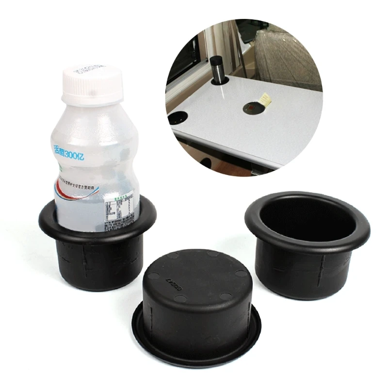 

2Pcs Universal Plastic Drink Cup Holder Recessed Insert Water Bottle Can Holder 72mm/77mm/79mm for RV Car Marine Boat Trailer