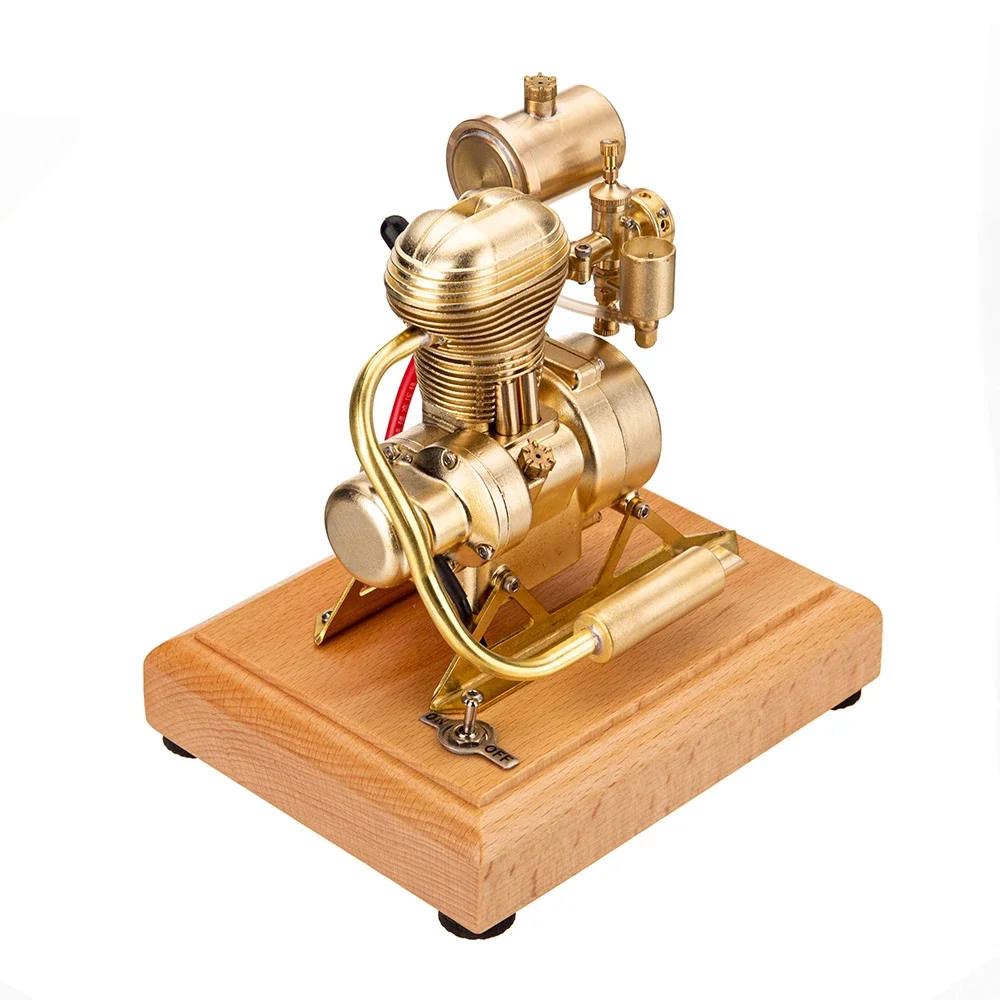 R27 Vertical Single Cylinder Four Stroke Engine Motorcycle Model Combustion Engine Toy Experimental Teaching Collection Gifts