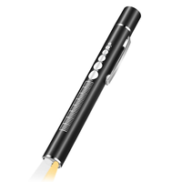 USB Rechargeable Medical-Handy Pen Light Mini Nursing Flashlight Torch Lamp Pocket Led Flashlight-Black