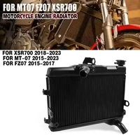 Radiador de motor de motocicleta MT FZ 07, tanque de agua de refrigeración para Yamaha MT07 MT-07 15-23 FZ07 FZ-07 15-17 XSR700 XSR 700 18-23