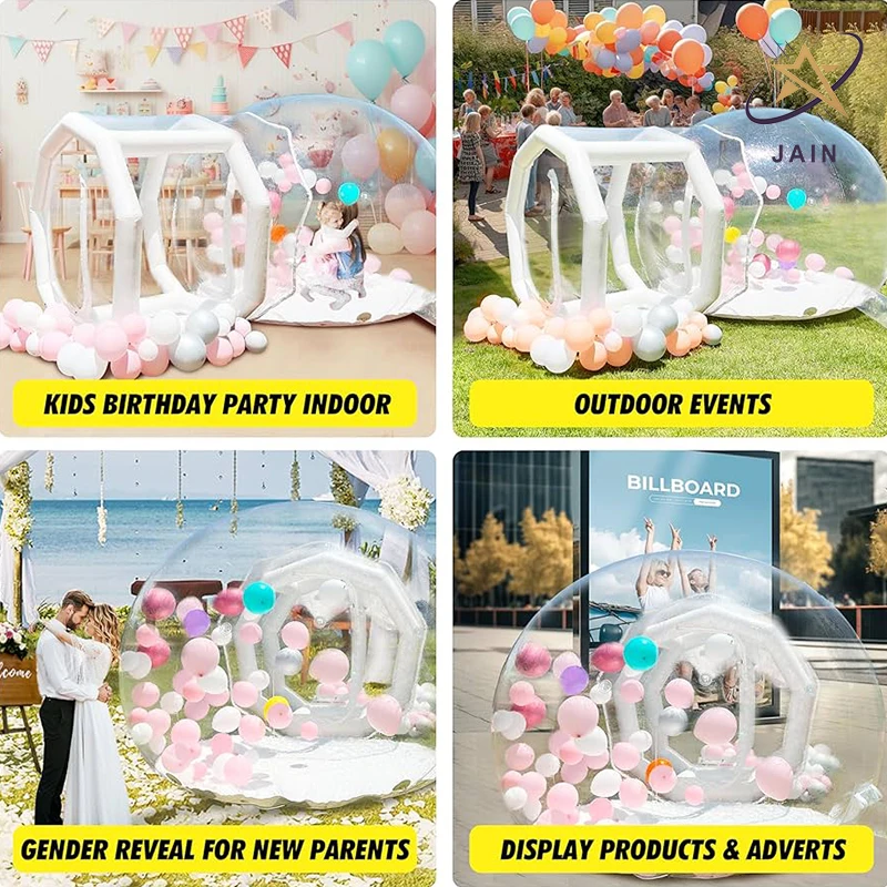 Inflatable bubble tent for children, made of 100% PVC, for home, wedding, garden party with blower