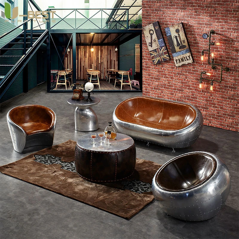 Industrial Retro Aviato Combination Sofa Living Room Furniture Leather Chair Personalization Pub Club Studio Canape Divano Sofy