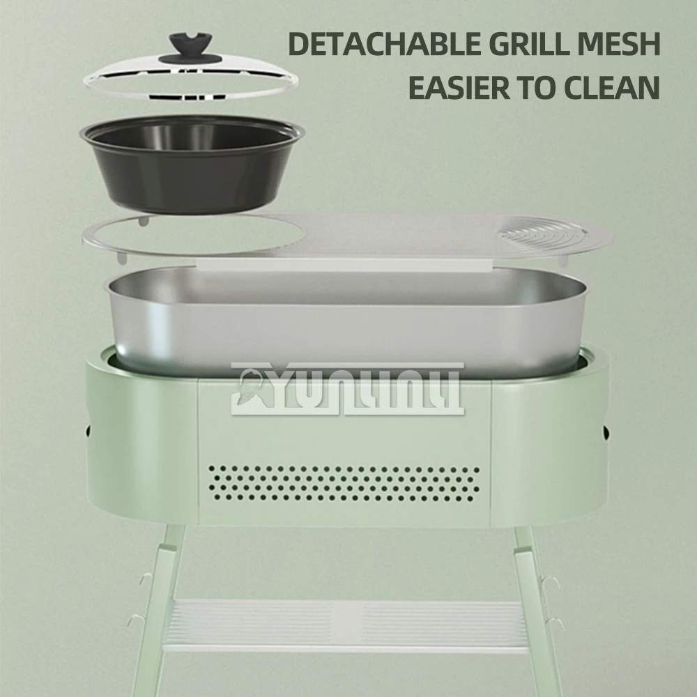 

Multifunctional Barbecue Oven Smokeless Portable Outdoor Household Dual purpose Barbecue Oven