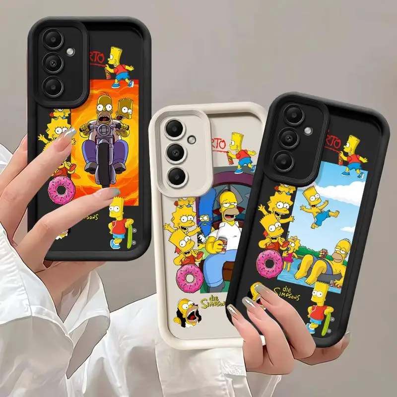 Disney Funny Cartoon Simpson Phone case for Samsung Galaxy A55 A52 A33 cases A24 A15 A12 A23 A22 5G A54 A52s A53 A14 funda Cover