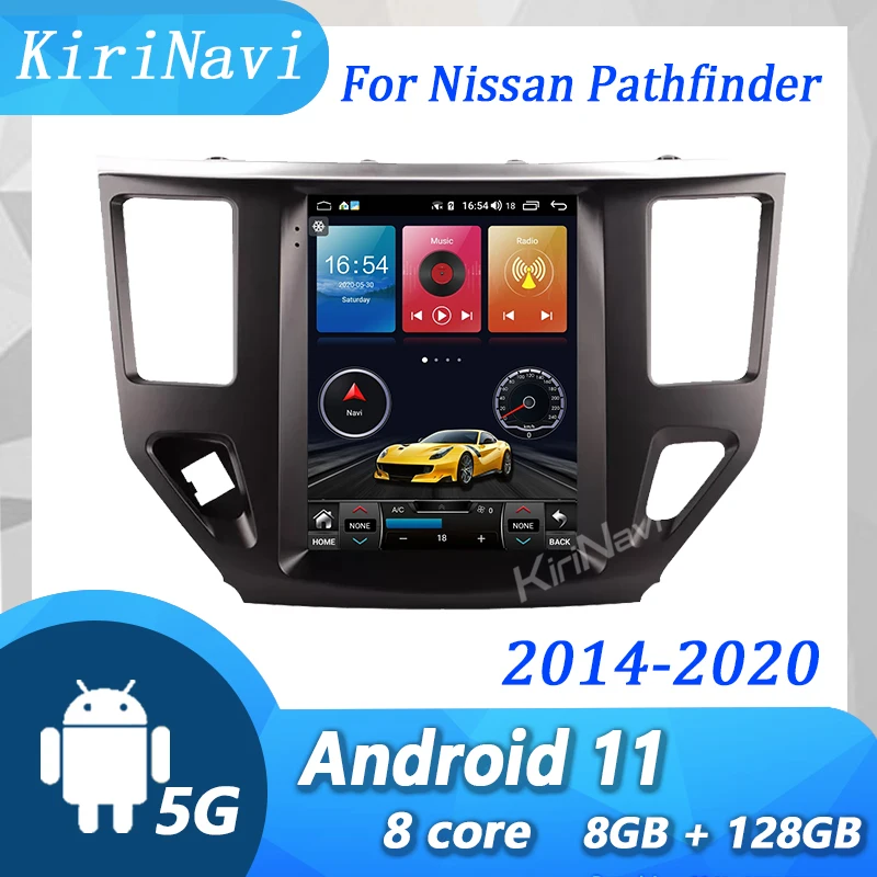 

Автомагнитола KiriNavi для Nissan Pathfinder 2014-2020 Android 11 автомобильный DVD мультимедийный плеер Авто GPS навигация 4G WIFI стерео DSP