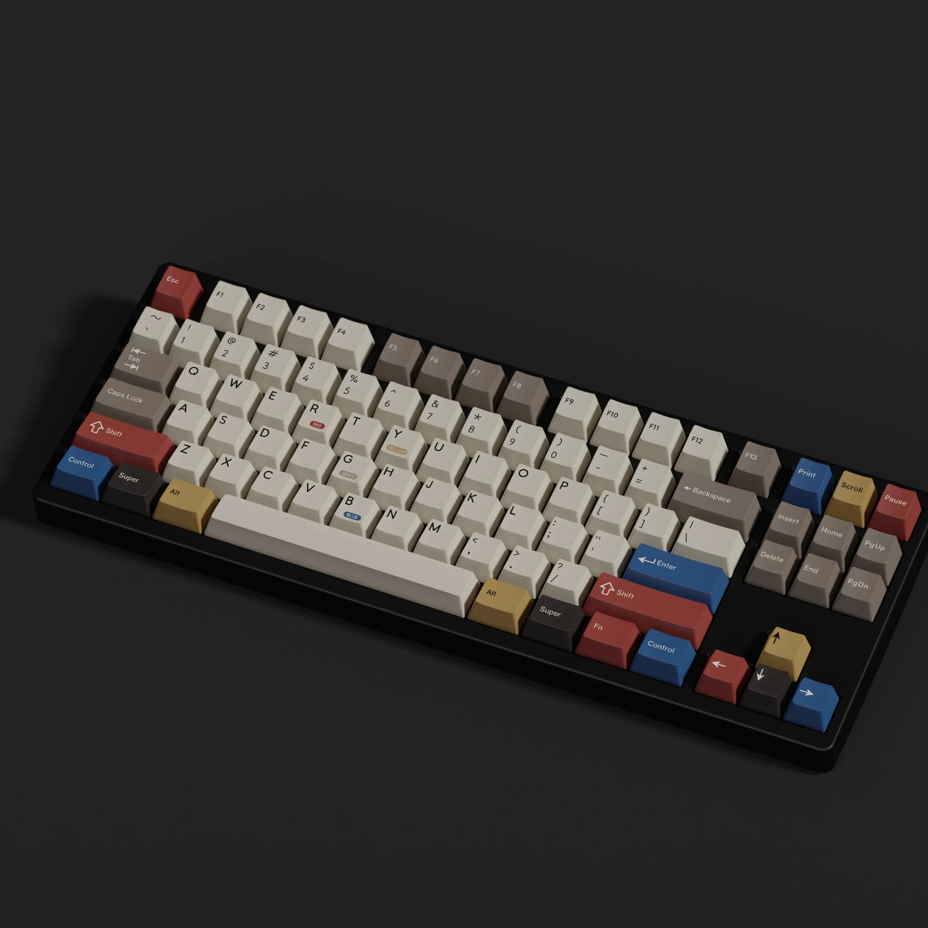 GMK 159 keys Retro 100 Cherry Profile Keycaps Dye Sub PBT Material for Mechanical Switch Keyboard Split spacebar