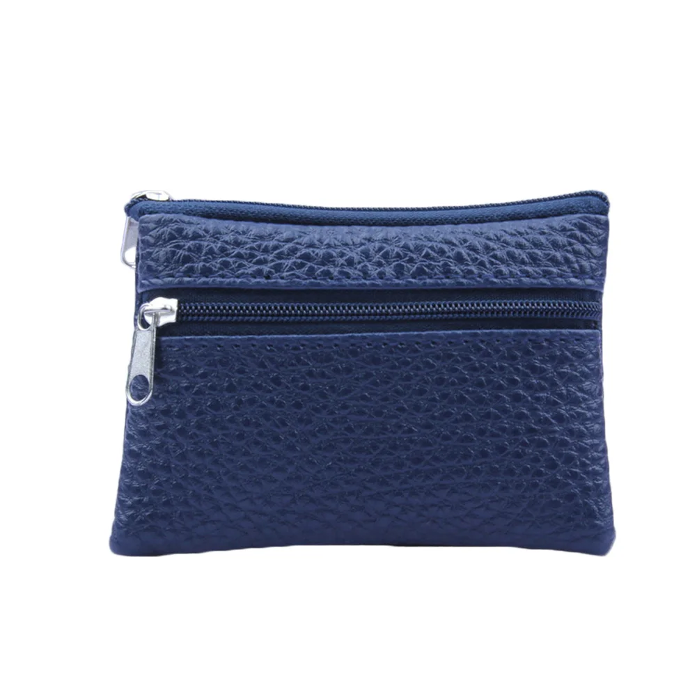 New PU Leather Coin Purse Female Wallets Women Zipper Coin Purses Children Storage Card Holder Bags Solid Color Mini Pouch image 5