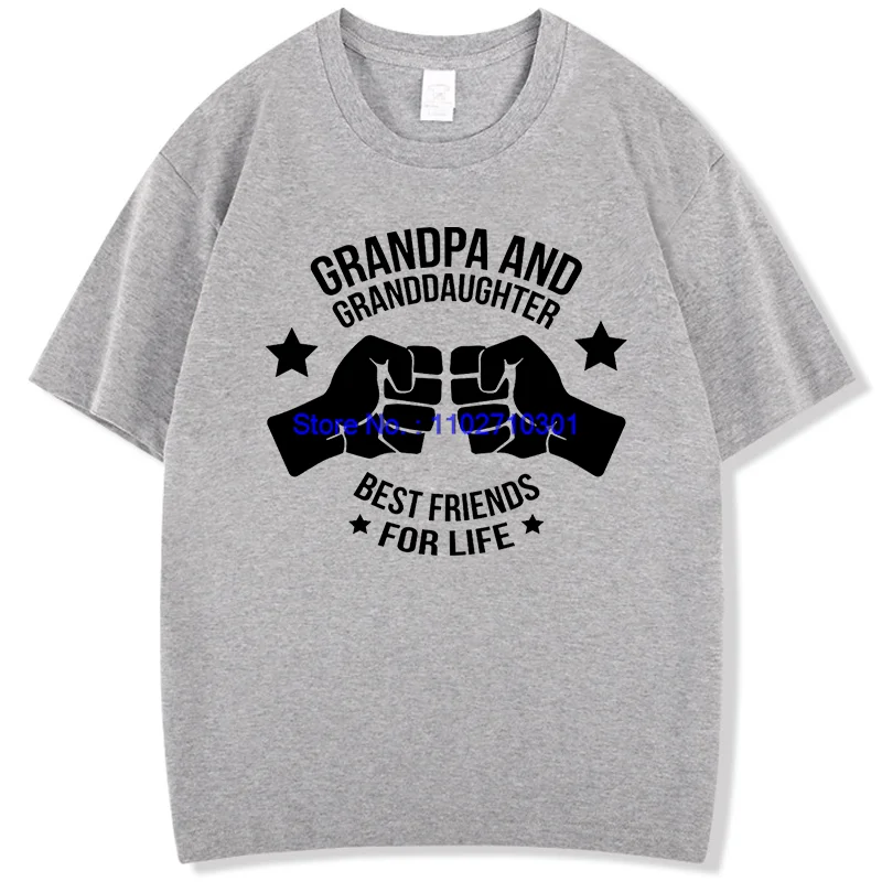 قمصان جديدة غير رسمية وتي شيرت الجد والحفيدة أفضل أصدقاء مدى الحياة موضة الجرافيك تي شيرت للجنسين القطن تي شيرت