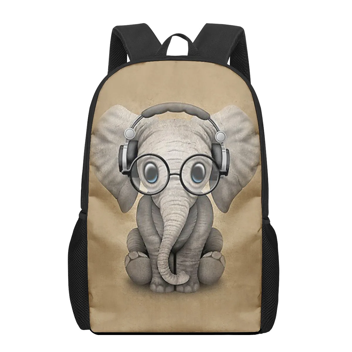 Indian Animal Elephant Art Print 16-inch Teen School Bag Boys Girls Kids School Backpack Student Bag Multifunctional Backpack