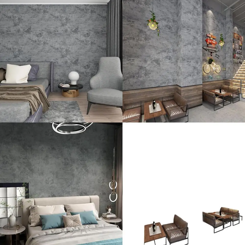 

Современные самоклеящиеся обои с текстурой синего бетона, 48x197 см, особо широкие, для помещений в индустриальном стиле