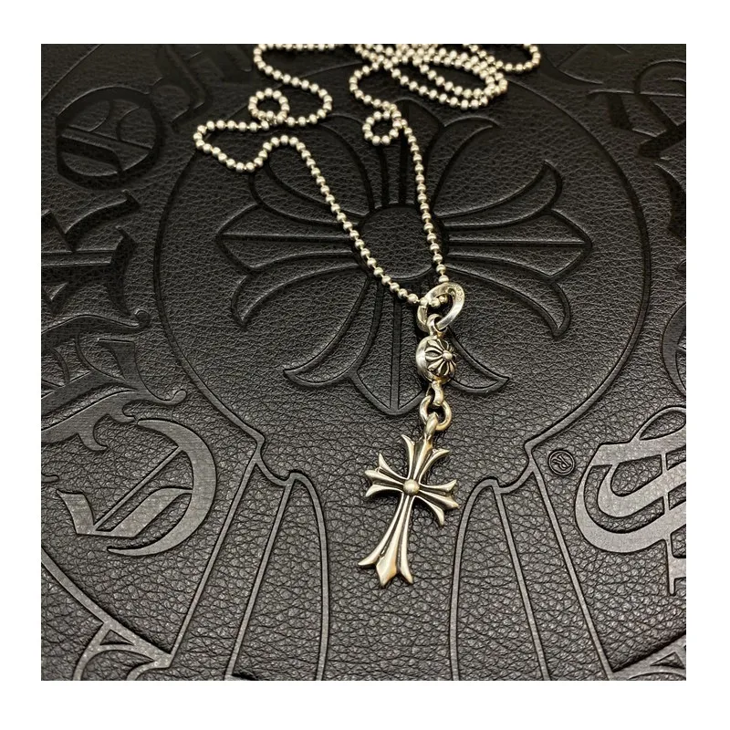 

Ретро-колье для мужчин и женщин, парный кулон-крест, универсальная цепочка на ключицу, Live