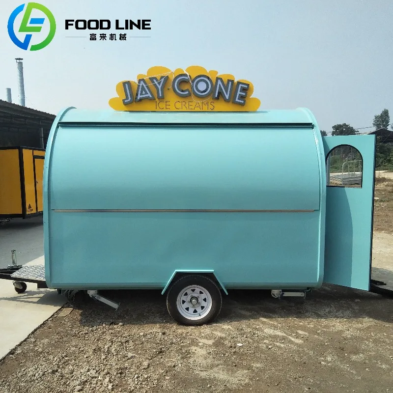 Custom Event Buy Food Truck Trailer USA Approved French Standard Mobile Pizza BBQ Ice Cream Food Trailer Price