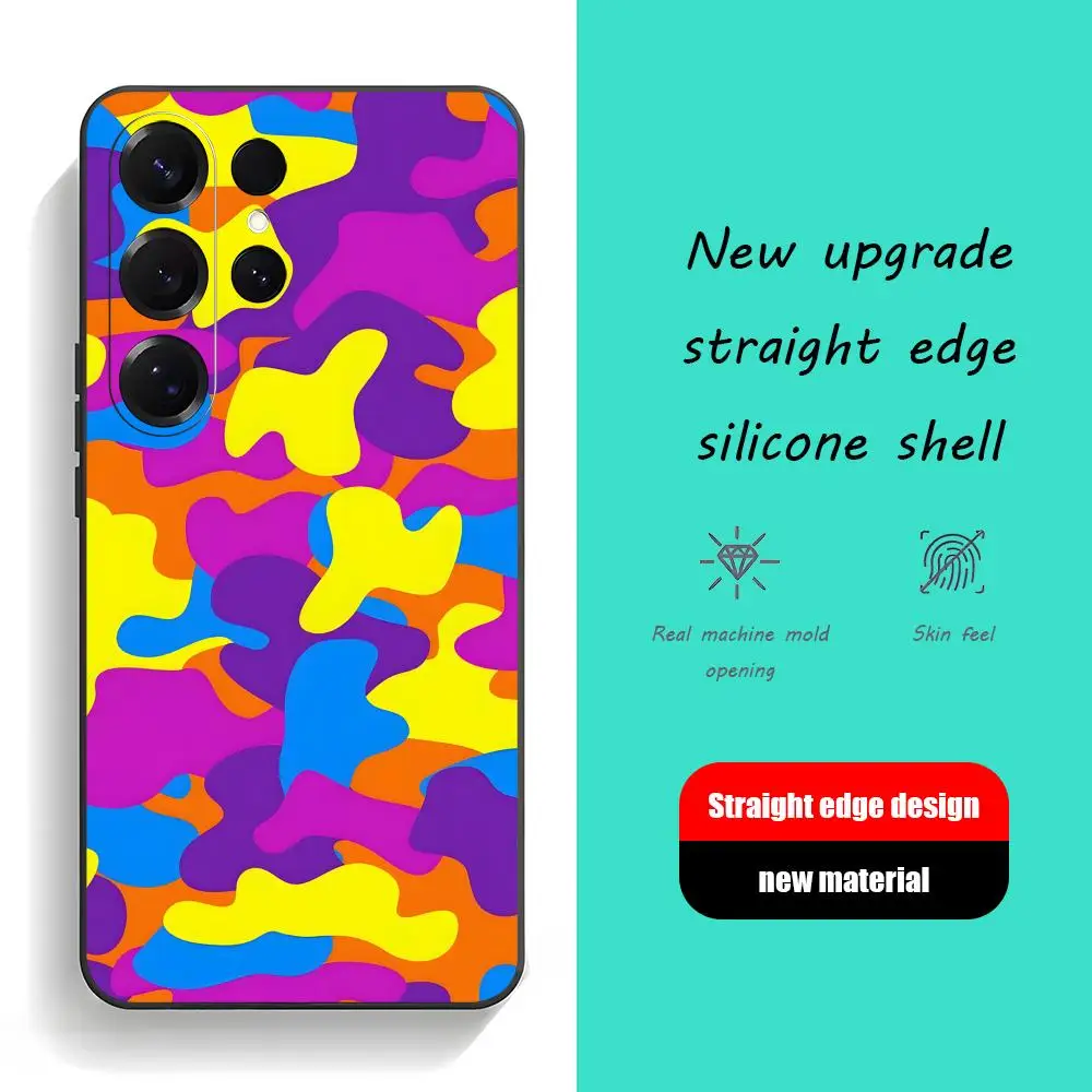 Cool Fashion Brand Phone Case For Samsung Galaxy S26 S25 S24 S23 S22 S21 Plus Ultra B-BapEs-s Fold A Soft Black