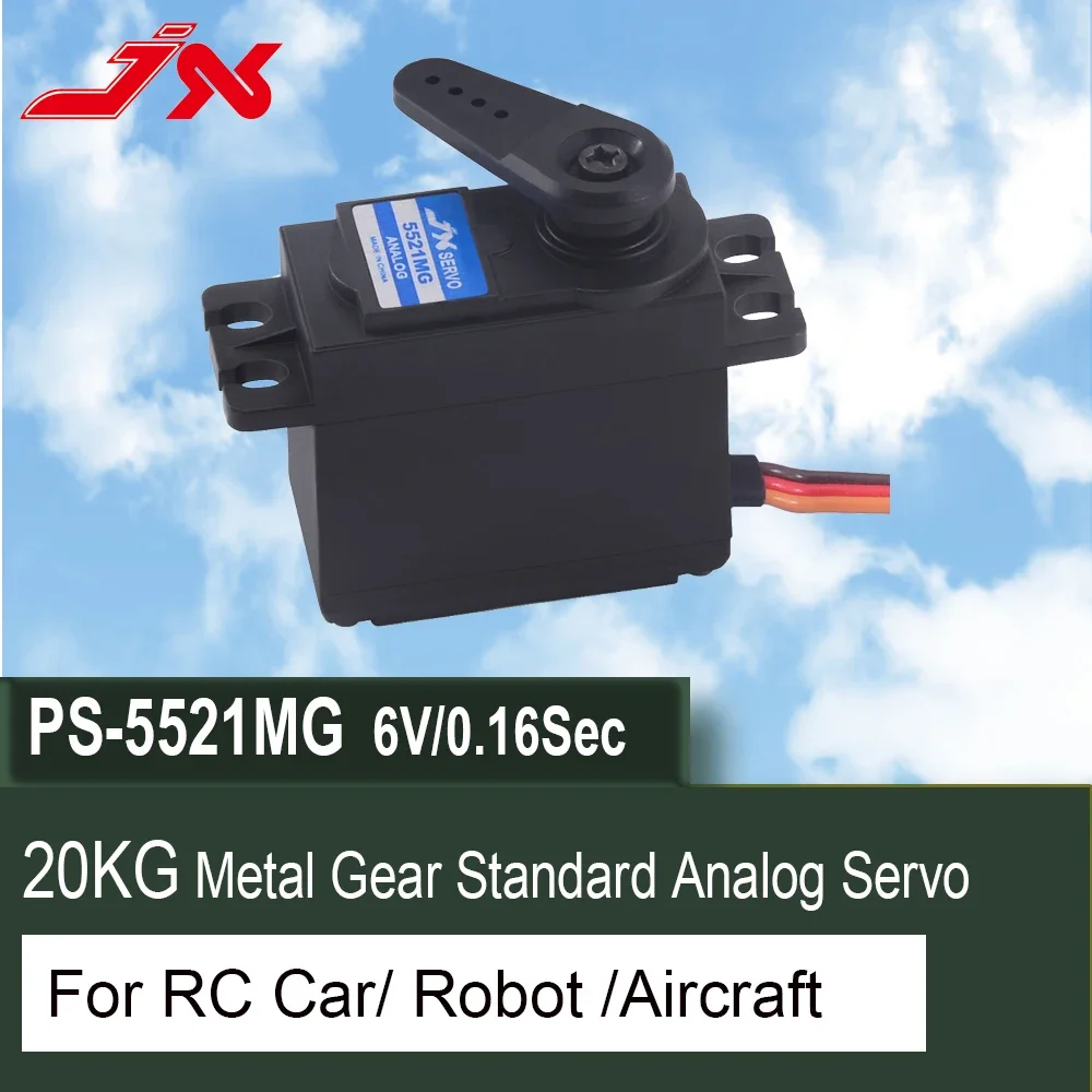 JX Servo PS-5509MG PS-5521MG 20KG Large Torque Metal Gear Standrd Analog Servo For RC Car Robot Aircraft