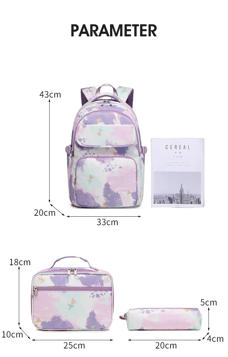 Imagem -05 - Mochila Escolar para Meninas Adolescentes 2023 Pcs Conjunto Mochila à Prova d Água Crianças Satchel Mochila Lápis Bolsas Bookbag Crianças